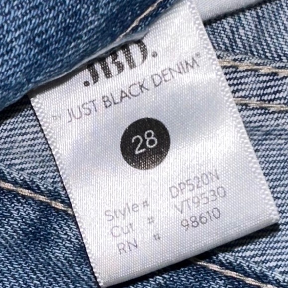 JBD 100% Cotton Mom Jeans Ripped Straight Leg High Waist Size 28 Women - Picture 10 of 12